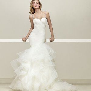 Pronovias Drema Wedding Dress Off White Size 14